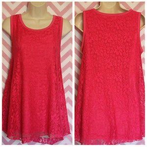 Lady Noiz Pink Lace Tunic Size S